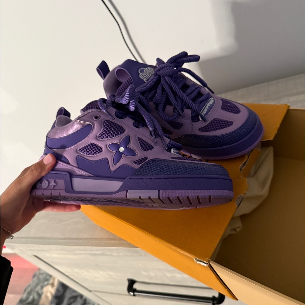 Louis Vuitton Purple Sneakers with Chunky Silhouette